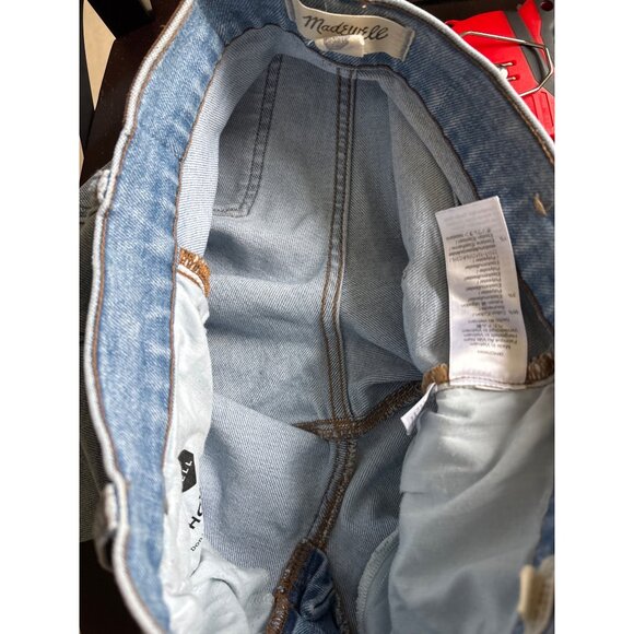 Madewell the Perfect Vintage Mom Jeans Petite Distressed High-Rise Stretch Denim - Picture 12 of 12